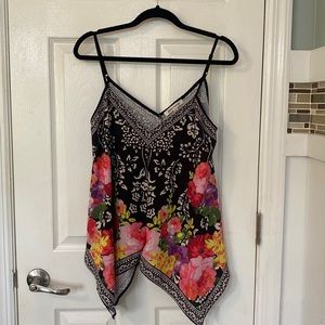 Floral handkerchief top